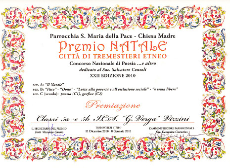 Premio Natale Concorso Nazionale Poesie 2010